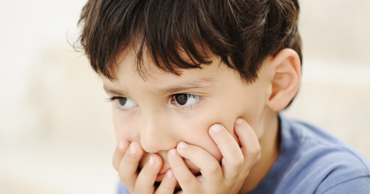 Young boy showing symptoms of ADHD and anxiety