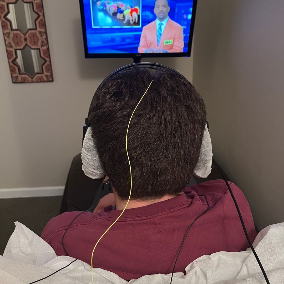Lucas going through his neurofeedback therapy session for ADHD and anxiety
