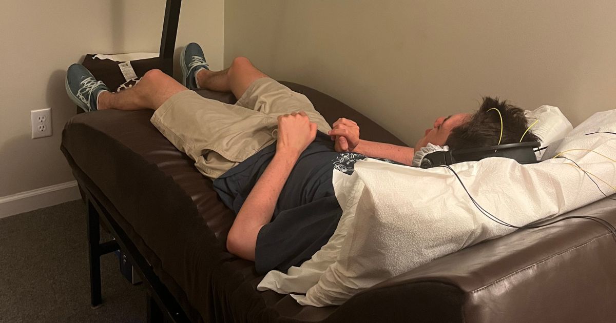 Boy in a neurofeedback session performance at New Beginnings Wellness Center in Smithtown, NY